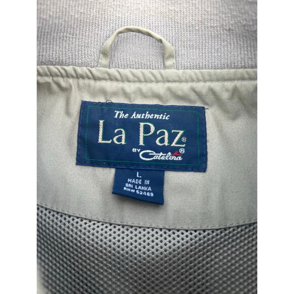 Vintage La Paz by Catalina Jacket Men Size Large Full Zip Bomber Button Pockets - Picture 4 of 6